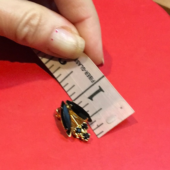 VINTAGE earrings Art Deco floral clips 1940’s look - Picture 8 of 8